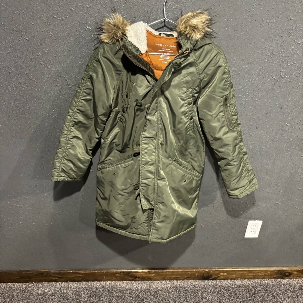 Women’s American Eagle Parka with Faux Fur Hood